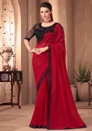 Deep Red Rangkat Handwoven Raw Silk Saree – Chinaya Banaras