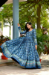 Picture of Taking Chiffon Steel Blue Readymade Gown