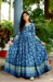 Picture of Taking Chiffon Steel Blue Readymade Gown