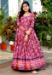 Picture of Fascinating Chiffon Rosy Brown Readymade Gown