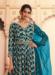 Picture of Fascinating Silk Teal Anarkali Salwar Kameez