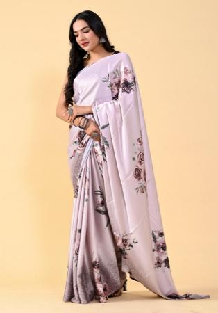 Picture of Marvelous Satin & Silk Thistle Saree