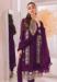 Picture of Statuesque Georgette Purple Straight Cut Salwar Kameez