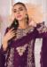 Picture of Statuesque Georgette Purple Straight Cut Salwar Kameez