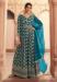 Picture of Shapely Silk Dark Slate Blue Anarkali Salwar Kameez