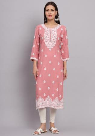 Picture of Beauteous Rayon Pale Violet Red Kurtis & Tunic
