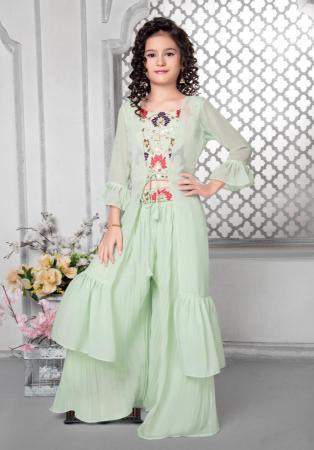 Picture of Beautiful Georgette Off White Kids Gown
