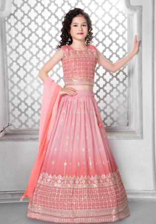 Picture of Enticing Georgette Thistle Kids Lehenga Choli