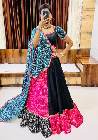 Black Banarasi Silk Woven Lehenga Choli With Dupatta Latest 2372LG08