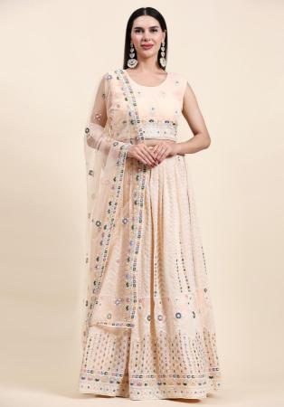 Picture of Well Formed Georgette Sea Shell Readymade Lehenga Choli