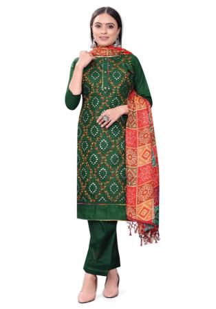 Picture of Exquisite Cotton Sea Green Straight Cut Salwar Kameez