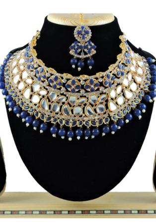 Picture of Excellent Dark Slate Blue Necklace Set