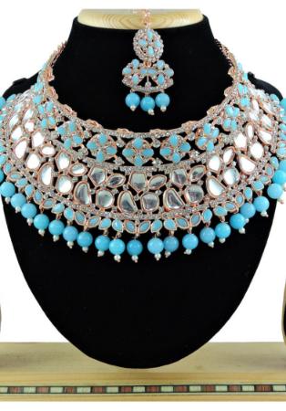 Picture of Pleasing Sky Blue Necklace Set