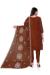 Picture of Well Formed Organza Brown Straight Cut Salwar Kameez