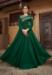 Picture of Shapely Satin Dark Green Readymade Gown