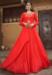Picture of Exquisite Satin Crimson Readymade Gown