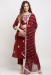 Picture of Sublime Cotton Maroon Readymade Salwar Kameez
