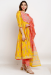 Picture of Rayon & Cotton Yellow Readymade Salwar Kameez