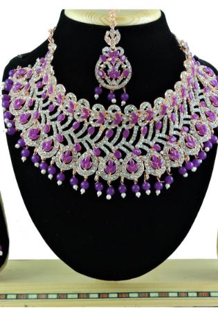 Picture of Sightly Purple Necklace Set