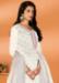 Picture of Stunning Silk White Straight Cut Salwar Kameez