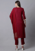 Picture of Pleasing Cotton Maroon Readymade Salwar Kameez