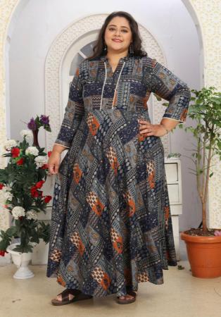 Picture of Beauteous Rayon Dark Slate Grey Readymade Gown