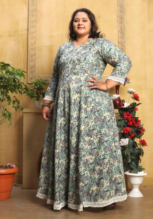 Picture of Nice Rayon Grey Readymade Gown