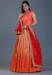 Picture of Gorgeous Silk Fire Brick Readymade Gown