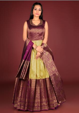 Picture of Alluring Silk Burly Wood Readymade Gown