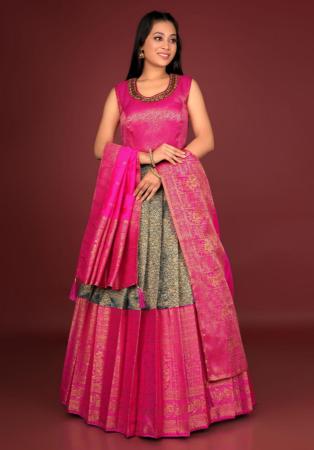 Picture of Ideal Silk Medium Violet Red Readymade Gown