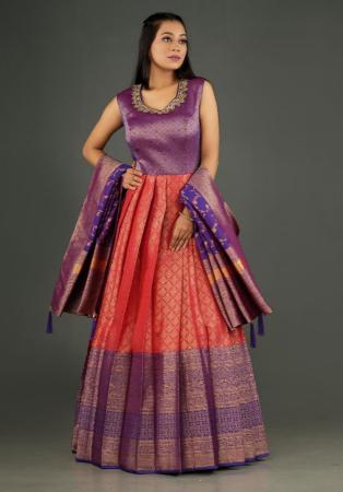 Picture of Magnificent Silk Light Coral Readymade Gown