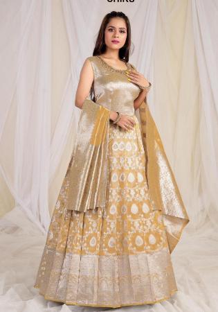 Picture of Superb Silk Burly Wood Readymade Gown