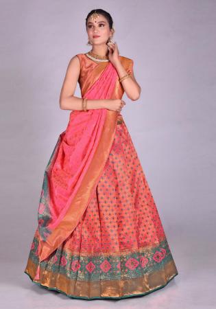 Picture of Sightly Silk Pale Violet Red Lehenga Choli