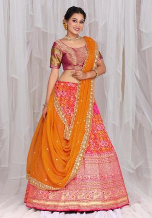 Picture of Comely Silk Chocolate Lehenga Choli