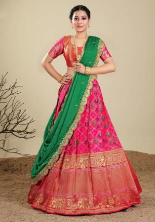 Picture of Admirable Silk Indian Red Lehenga Choli