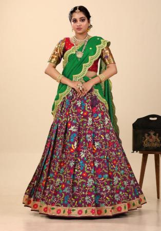 Picture of Admirable Silk Forest Green Lehenga Choli