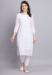 Picture of Excellent Georgette White Kurtis & Tunic