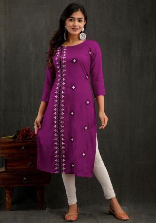 Picture of Good Looking Rayon Orchid Kurtis & Tunic