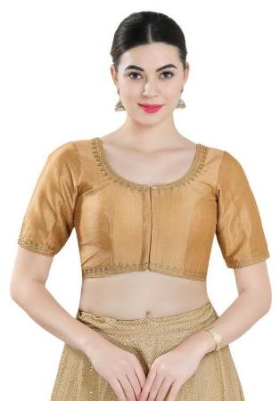 Picture of Beauteous Silk Burly Wood Designer Blouse