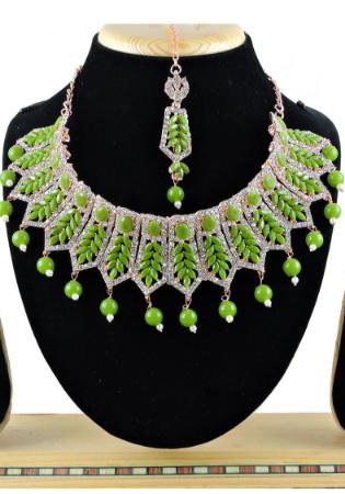 Picture of Admirable Dark Olive Green Necklace Set