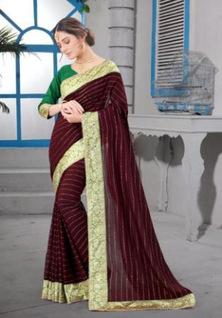 Picture of Marvelous Silk Maroon Saree