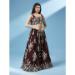 Picture of Excellent Net Saddle Brown Lehenga Choli
