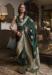 Picture of Enticing Georgette Dark Olive Green Saree
