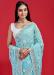 Picture of Well Formed Georgette Steel Blue Saree