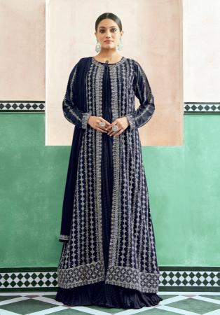 Picture of Georgette Midnight Blue Readymade Salwar Kameez