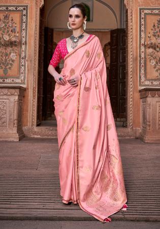 Picture of Ideal Satin Light Pink Saree