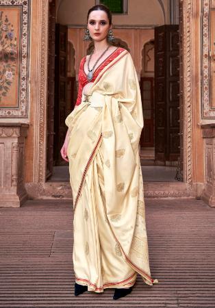 Picture of Sightly Satin Bisque Saree