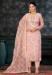 Picture of Magnificent Organza Pink Straight Cut Salwar Kameez