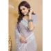 Picture of Well Formed Georgette Dark Grey Saree