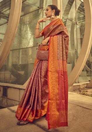 Picture of Appealing Silk Indian Red Saree